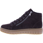 Semler | Sina | Espresso-Braun | Samt-Nubukleder | Weite: H | S50563 | Damen Komfort-Booties