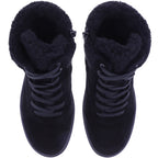 Semler | Sina | Schwarz | Samt-Nubukleder | Weite: H | S50765 | Damen Komfort-Stiefelette