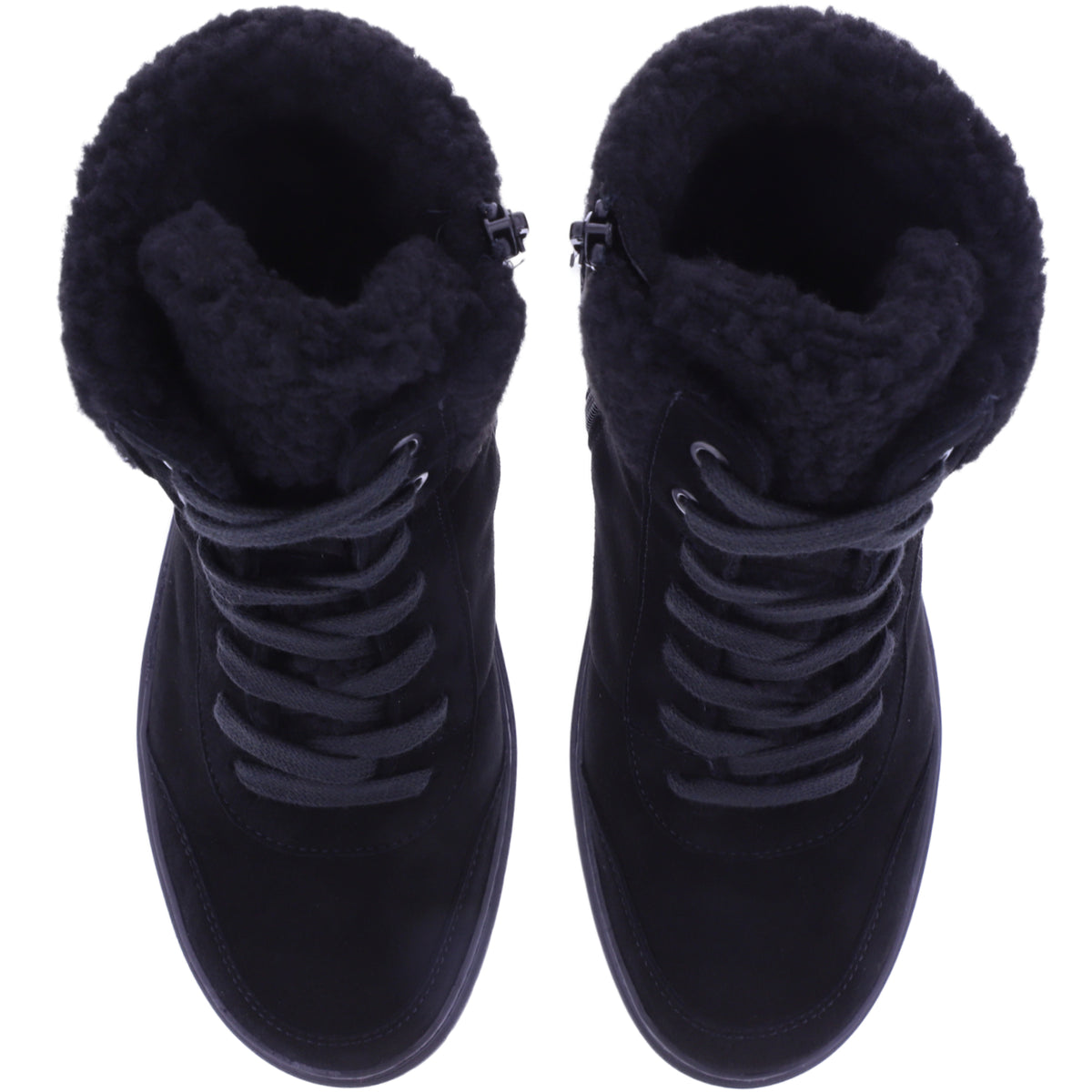 Semler | Sina | Schwarz | Samt-Nubukleder | Weite: H | S50765 | Damen Komfort-Stiefelette