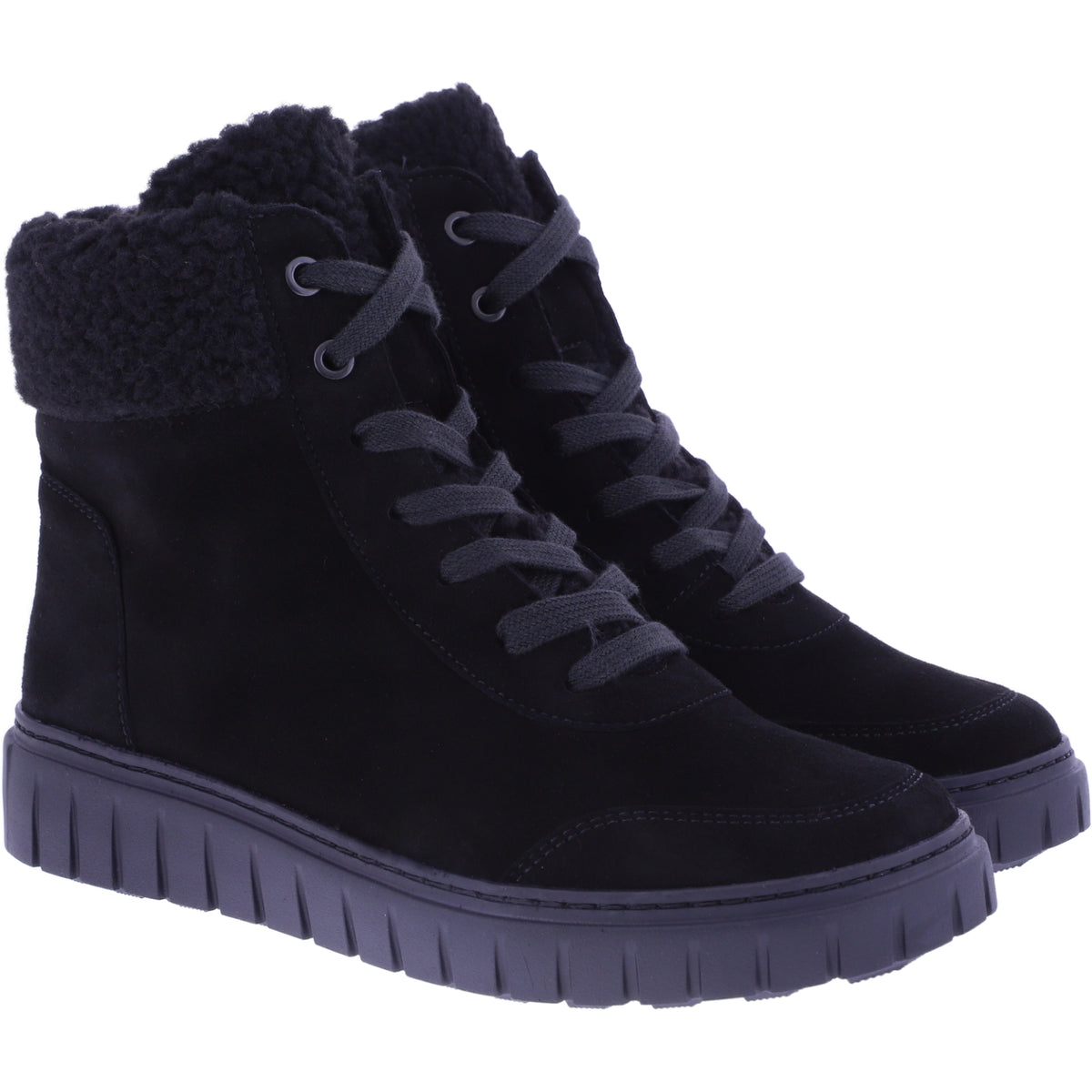 Semler | Sina | Schwarz | Samt-Nubukleder | Weite: H | S50765 | Damen Komfort-Stiefelette