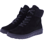 Semler | Sina | Schwarz | Samt-Nubukleder | Weite: H | S50765 | Damen Komfort-Stiefelette