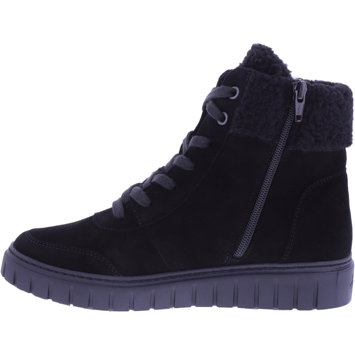 Semler | Sina | Schwarz | Samt-Nubukleder | Weite: H | S50765 | Damen Komfort-Stiefelette