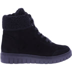 Semler | Sina | Schwarz | Samt-Nubukleder | Weite: H | S50765 | Damen Komfort-Stiefelette