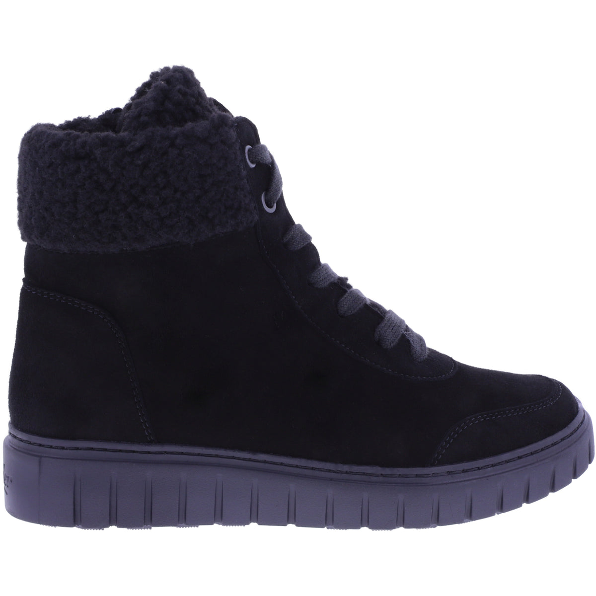 Semler | Sina | Schwarz | Samt-Nubukleder | Weite: H | S50765 | Damen Komfort-Stiefelette
