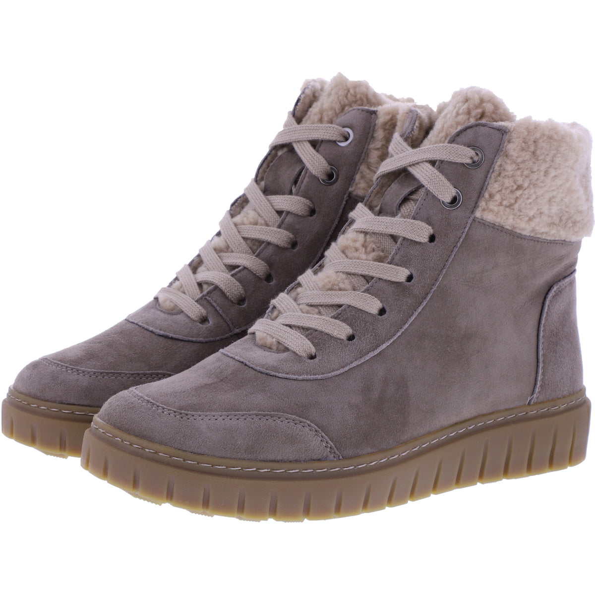 Semler | Sina | Caramel-Braun | Samt-Nubukleder | Weite: H | S50765 | Damen Komfort-Stiefelette