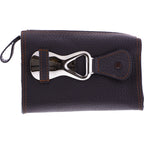 F. Hammann / Premium Schuhpflege-Tasche mit Inhalt / Espresso Kalbsleder / Made in Germany