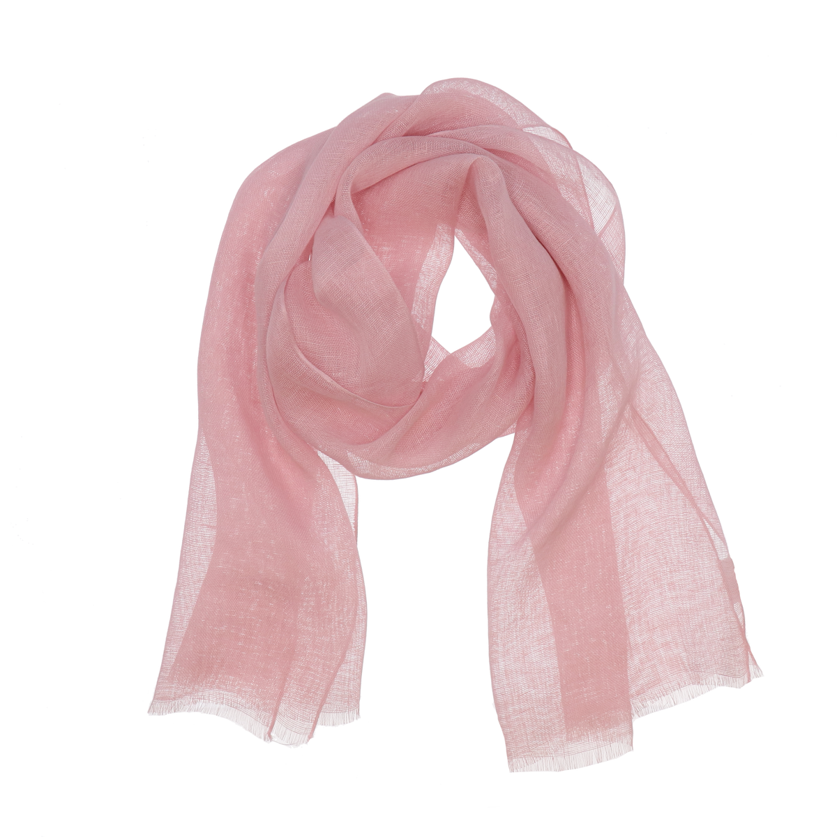 halsüberkopf | kuscheliger Leinen Schal | Uni Rosé | 55x180