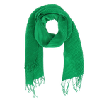 halsüberkopf | Feiner Pashmina Plissee Schal | Uni Grün | 40x200