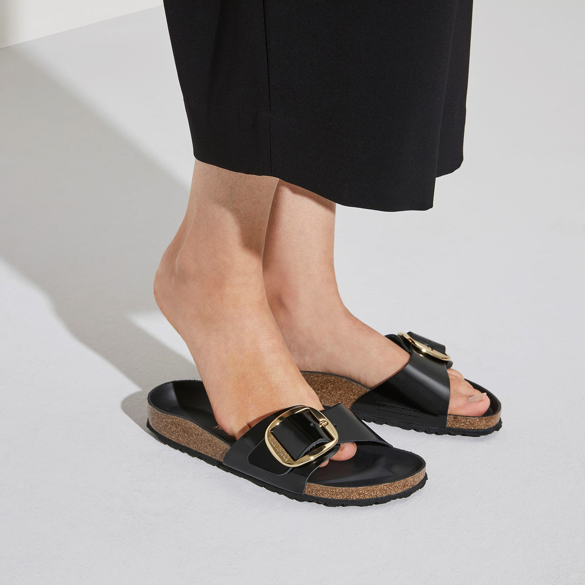 Birkenstock | Madrid Big Buckle | High Shine Black | Leder | Weite: Schmal | 1022650 | Damen