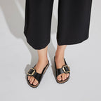 Birkenstock | Madrid Big Buckle | High Shine Black | Leder | Weite: Schmal | 1022650 | Damen