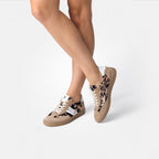 Paul Green | 5437-139 | Beige-Leo-Sand | Weiches Kalbsleder | Damen Sneaker