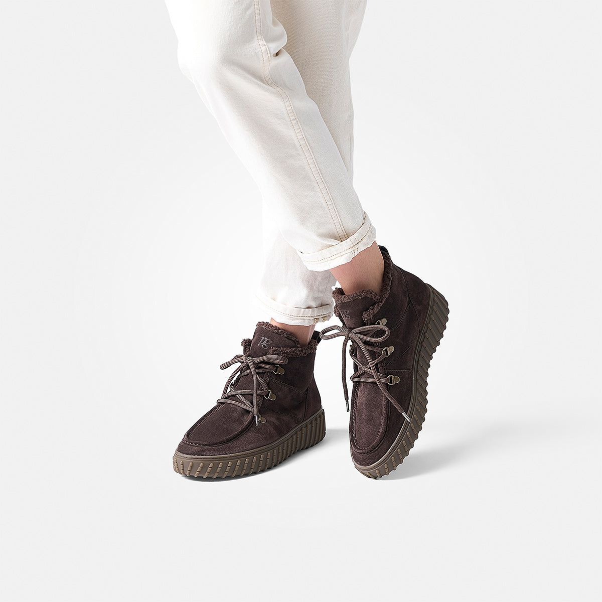 Paul Green | 5502-010 | Mocca-Braun | Weiches Kalbsleder | Damen Stiefeletten