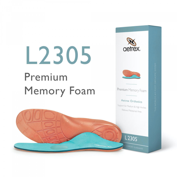 Aetrex Einlagen - L2305M - Herren Premium Memory Schaum Einlegesohlen - Mit Pelotte