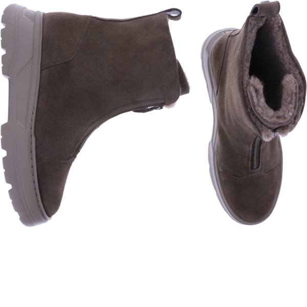 Paul Green | 8243-008 | Earth-Taupe | Weiches Kalbsleder | Damen Booties