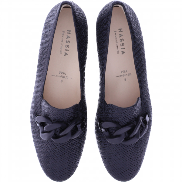 Hassia / Pisa / Schwarz Twistleder / Wechselfußbett / Art: 5-301539-0100 / Damen Slipper