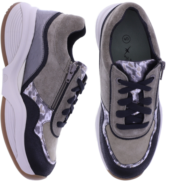 Xsensible Stretchwalker | SWX11 | Black Combi | Leder | 300852-040 | Damen Komfort Sneakers