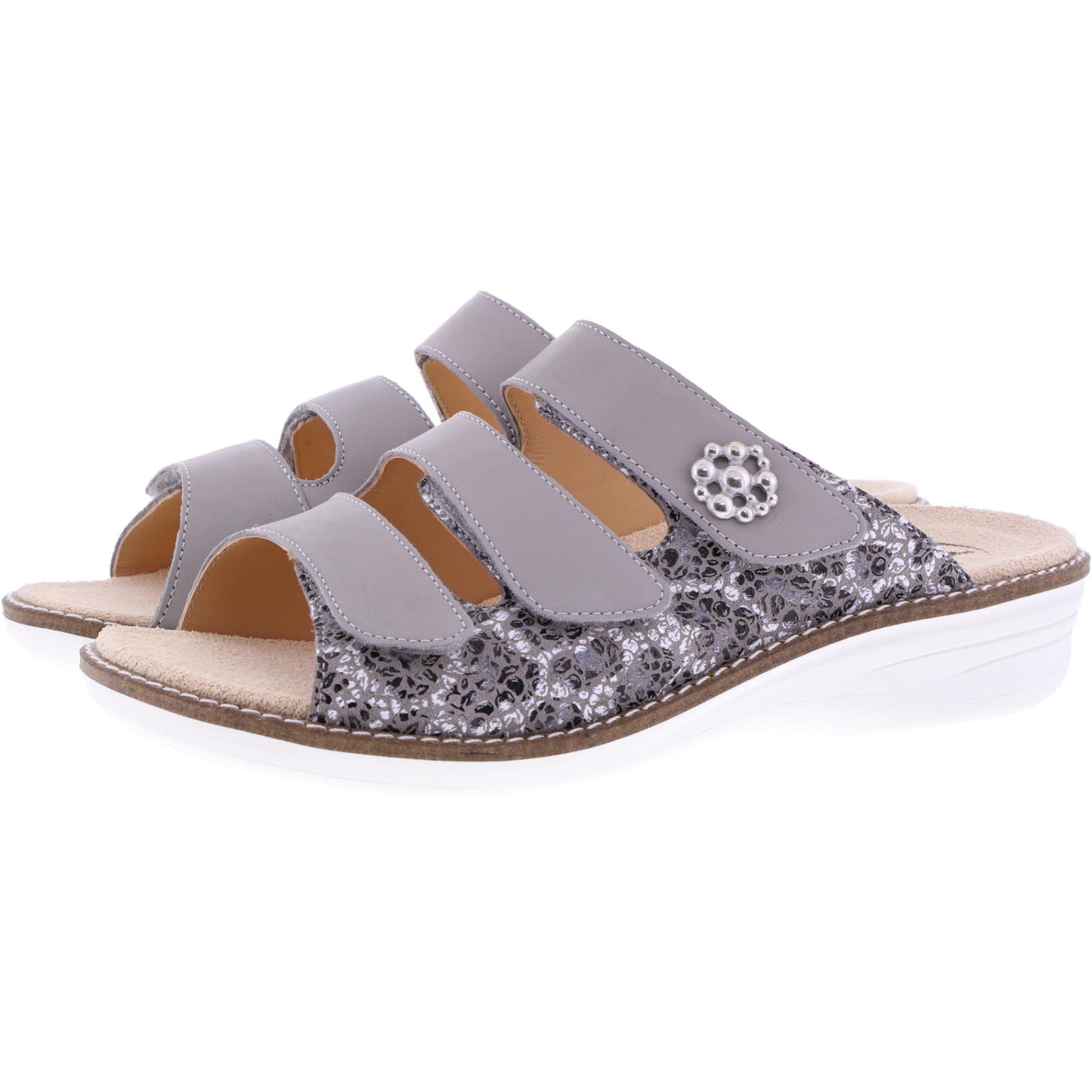 Ganter Hera Helgrau Leder 3-205804-6700 Ganter Damen Pantoletten