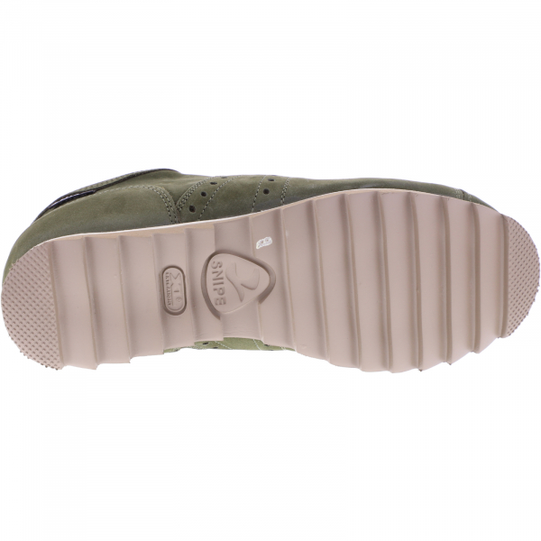 Snipe Rippel Sport | Khaki-Oliv Nubukleder | Unisex Schnürschuhe