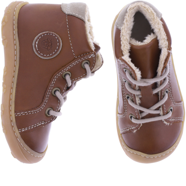 Pepino by Ricosta | Georgie | Cognac | Mittel | Leder | Warmfutter | Kinder Lauflerner