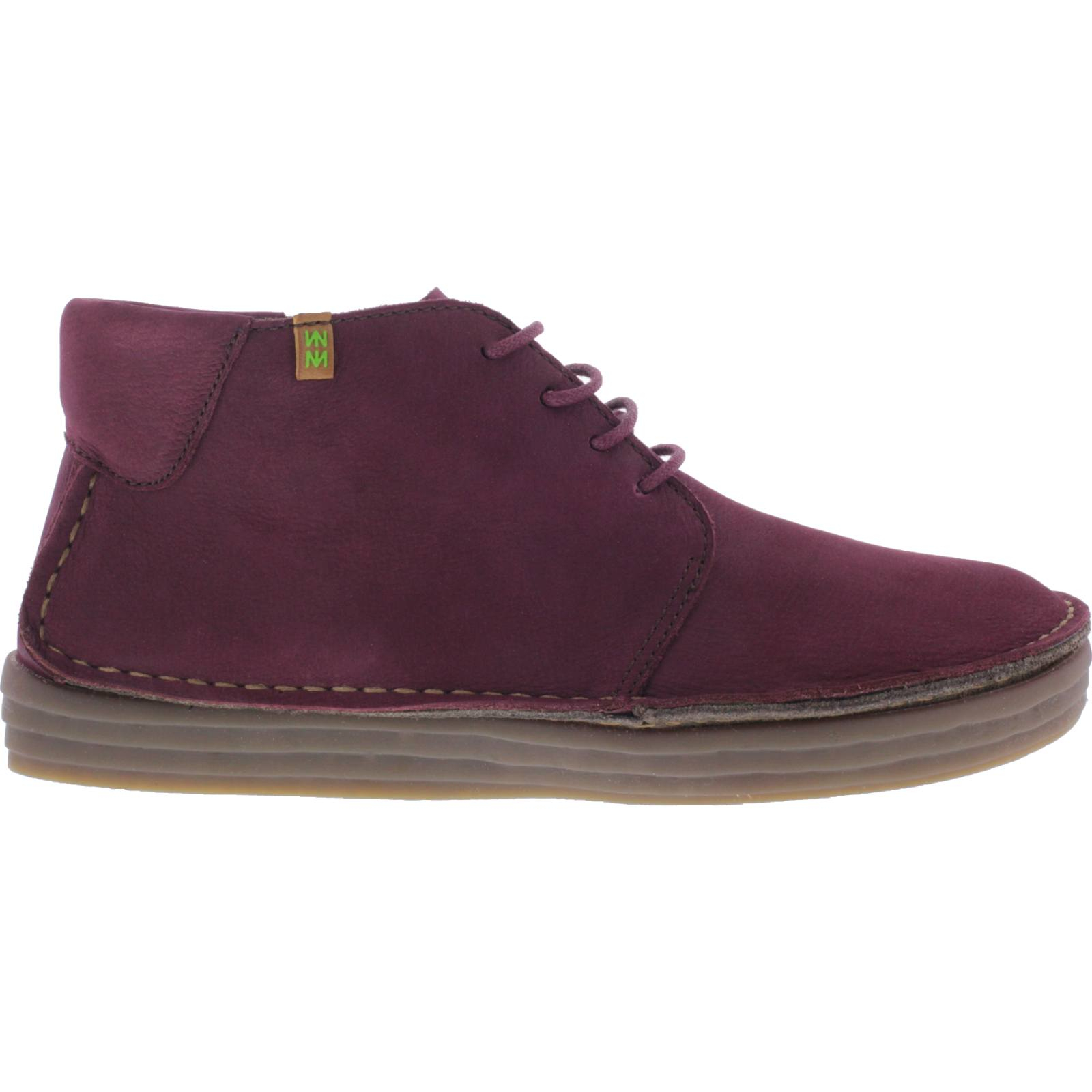 El Naturalista Modell: N5047 Rice Field Farbe: Pleasent Rioja Rot Leder Damen Stiefeletten Mode Schuhe EL NATURALISTA Ricefield Stiefeletten braun