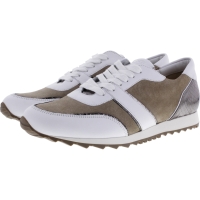 Hassia / Barcelona / Weiß-Beige Leder / Wechselfußbett / Art: 5-301943-0217 / Damen Sneakers