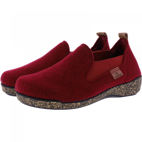 Hartjes / Modell: Feel Good / Kardinalrot Wolle / Weite: G / 5220874-8100 / Damen Hausschuhe