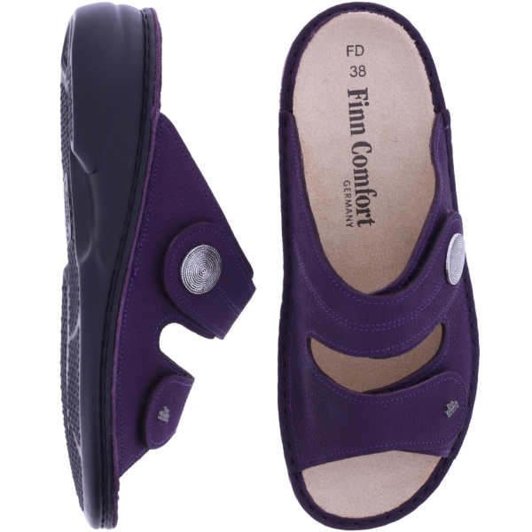 Finn Comfort | Sansibar | Violett | Wechselfußbett | 02550-834231 | Damen Pantoletten