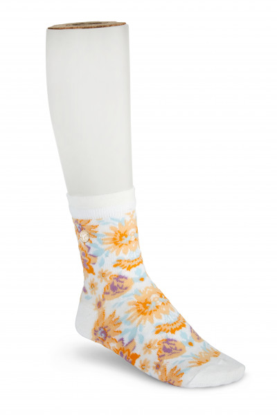 Birkenstock Damen Socken - Cotton Flowers - White Flowers