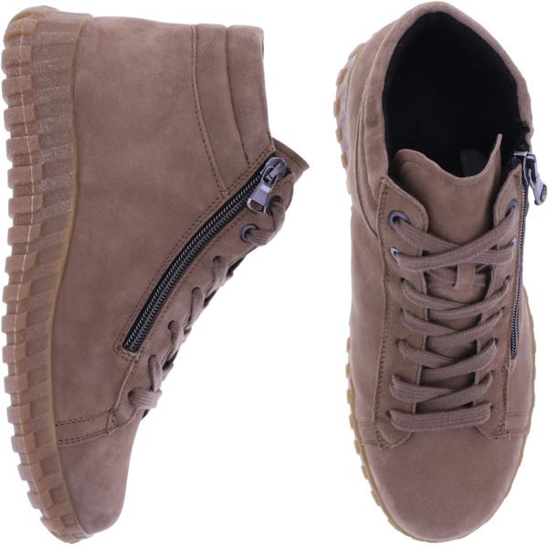 Semler | Jenny | Caramel-Braun | Samt-Nubukleder | Weite: H | J35163 | Damen Komfort-Booties
