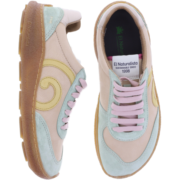 El Naturalista | Oroel | N5435 | Cream-Mint-Gelb Leder | Damen Barfußschuhe