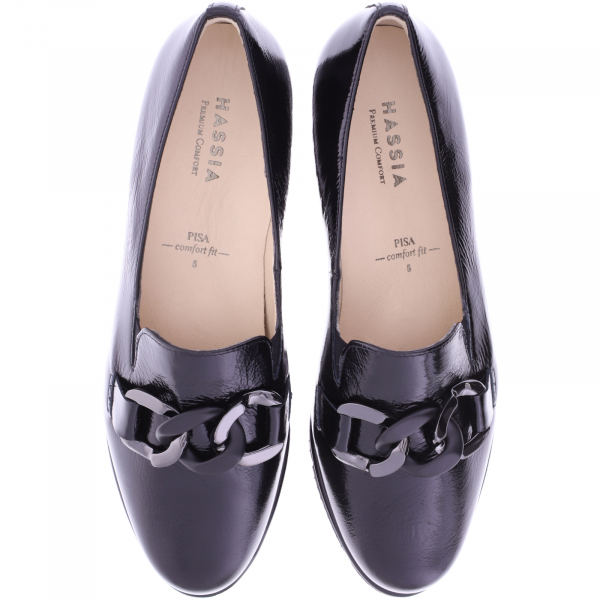 Hassia Pisa Schwarz Lackleder- 4-301536-0100 Damen Slipper