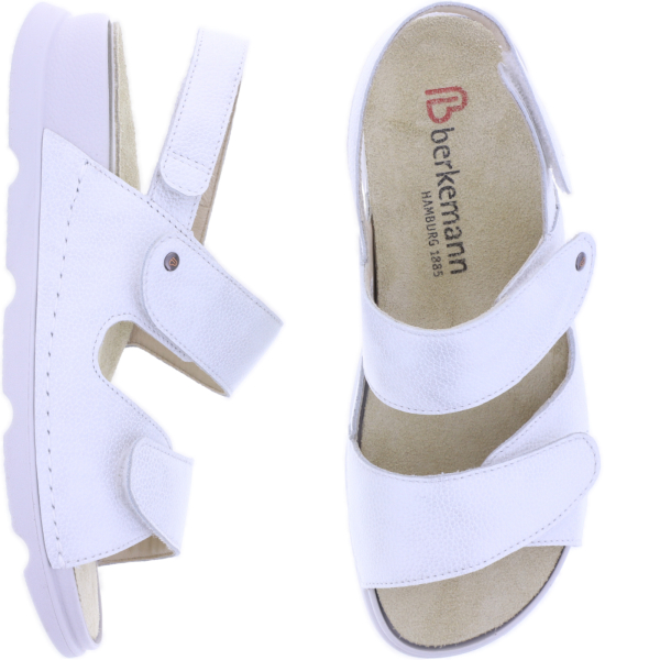 Berkemann | Donetta | Silberweiß Kalbsleder | Form: Palma | 04500-732 | Damen Sandalen