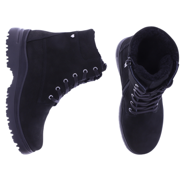 Hartjes | Calora | Schwarz | Nubukleder-Lammfellfutter | Weite: H | 1722802-0100 | Damen Stiefel
