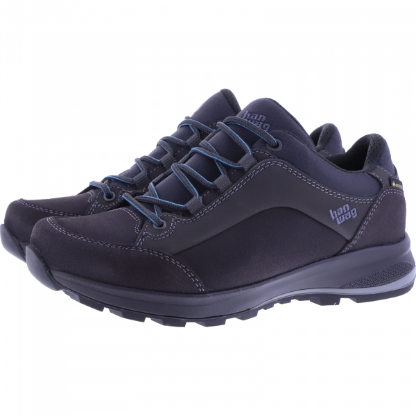Hanwag / Modell: Banks Low Lady GTX / Asphalt-Ocean / Leder / Gore-Tex / Damen Wanderschuhe