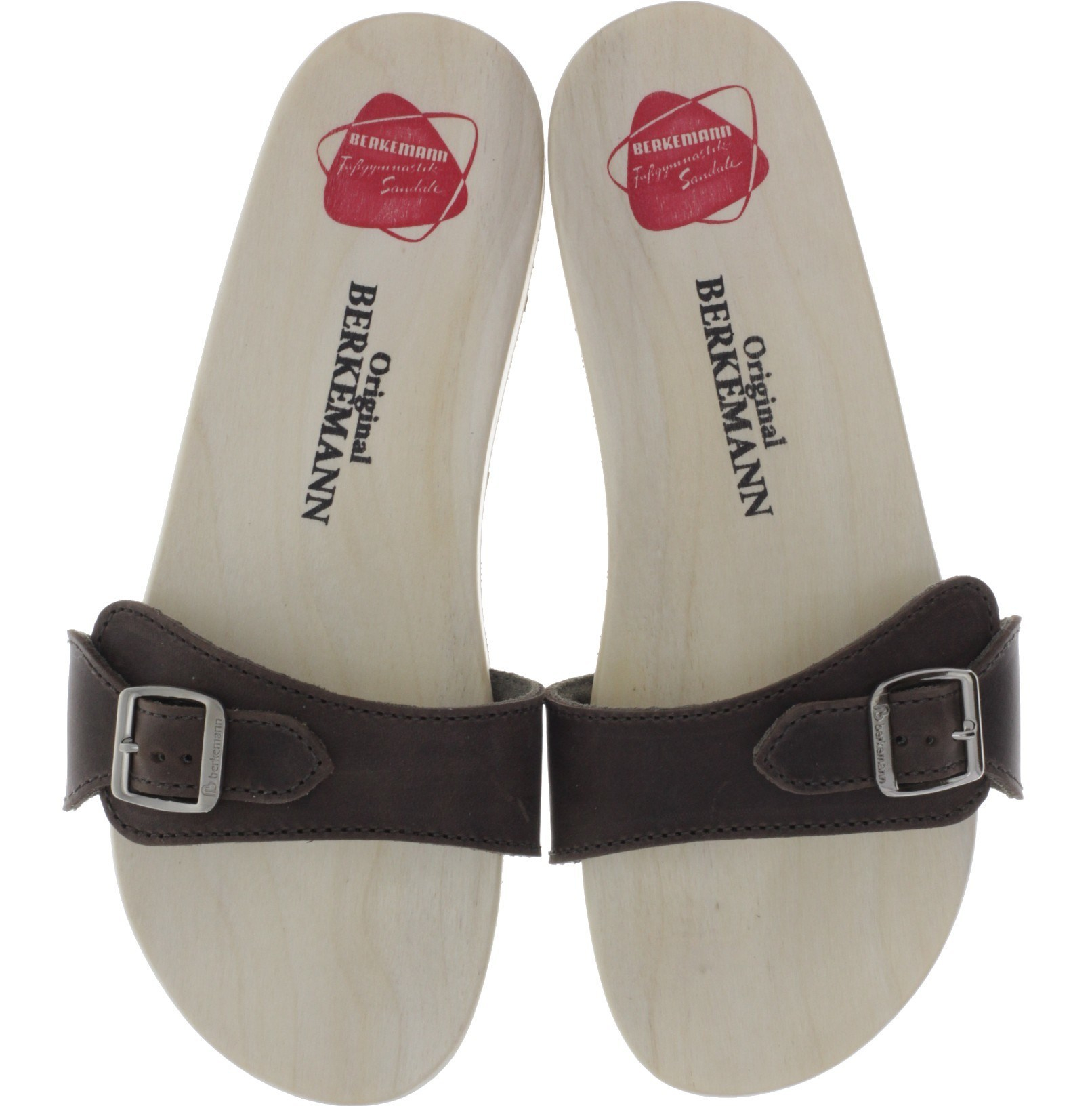 Berkemann / Original-Sandale / Dunkelbraun Fettleder / Sohle: Natur / Art: 00100-480 / Unisex