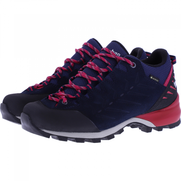 Hanwag / Modell: Makra Pro Low Lady GTX / Navy-Pink / Leder / Gore-Tex / Damen Wanderschuhe