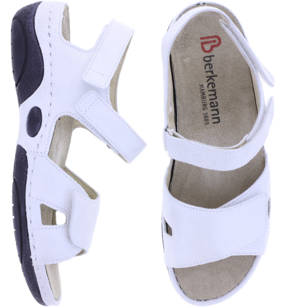 Berkemann | Jacklyn | Perlweiß Kalbsleder | Form: Sunbury | 01605-120 | Damen Sandalen