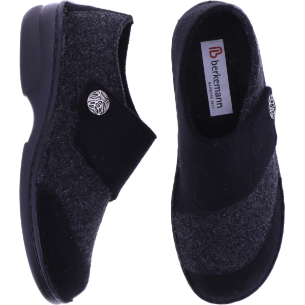Berkemann | Modell: Jarla | Schwarz-Grau Filz | Form: Davos | 03558-025 | Damen