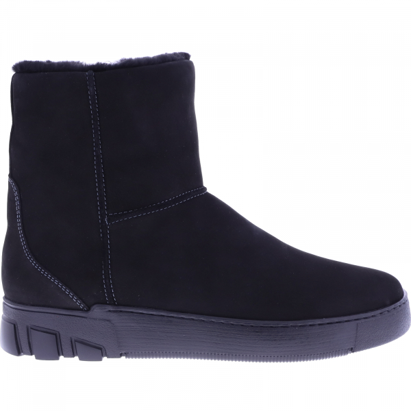 Ganter / Giulietta / Schwarz Softnubuk / Lammfellfutter / Weite: G / Wechselfußbett / 6-204172-0101
