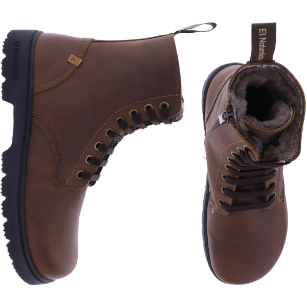 El Naturalista | Nomada | N5264C | Terra-Braun Nubukleder | Lammfellfutter | Damen Barfuß-Boots
