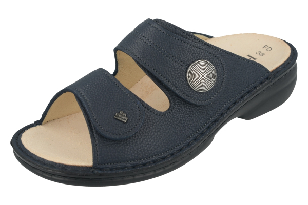 Finn Comfort | Sansibar | Ocean-Dunkelblau | Wechselfußbett | 02550-852042 | Damen Pantoletten