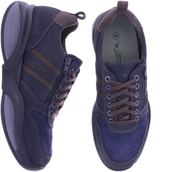 Xsensible Stretchwalker | SWX3 | Navy-Brown | 300732-293 | Stretch-Leder | Herren Sneaker