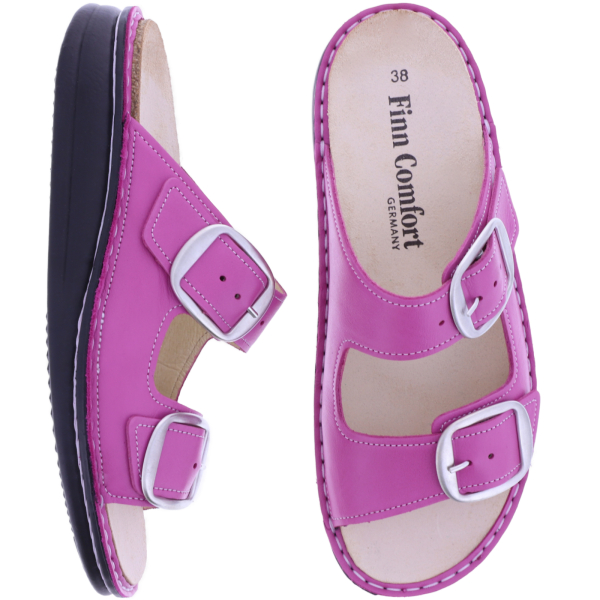 Finn Comfort | Lipari | Pink Nubukleder | Wechselfußbett | 01545-604178 | Damen Pantoletten