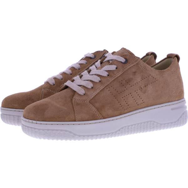 Hartjes Natural / Modell: Boogie / Nuss Braun Veloursleder / Weite: H / 1621951-7400 / Damen Sneaker