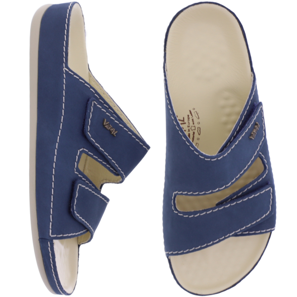 Vital Schuhe | Vital Classic | Chinablau | Nubukleder | Weite: H | 4220938-2400 | Damen Pantoletten