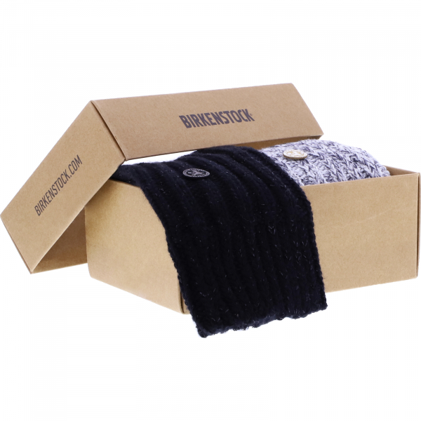 Birkenstock Damen Socken - Geschenkbox Bling - Cotton Bling Socken - 2er Pack - Schwarz-Grau