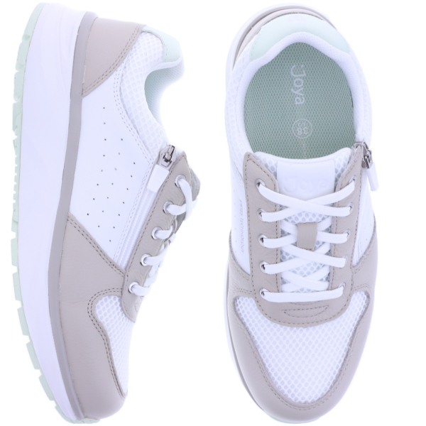 Joya | Dynamo Zip | White-Green | Premiumleder | Weite: H | JY129A | Damen Aktiv Schuhe