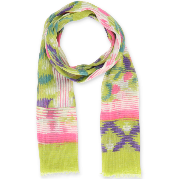halsüberkopf / kuscheliger Ethno Schal / Pink-Grün / 50x180