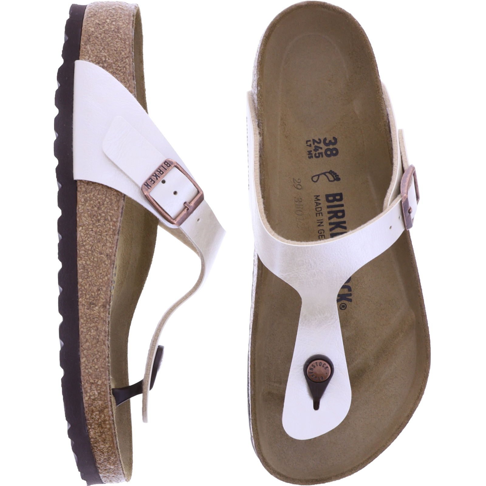 Birkenstock Gizeh | Graceful Pearl White | 943871 | Damen Zehensteg