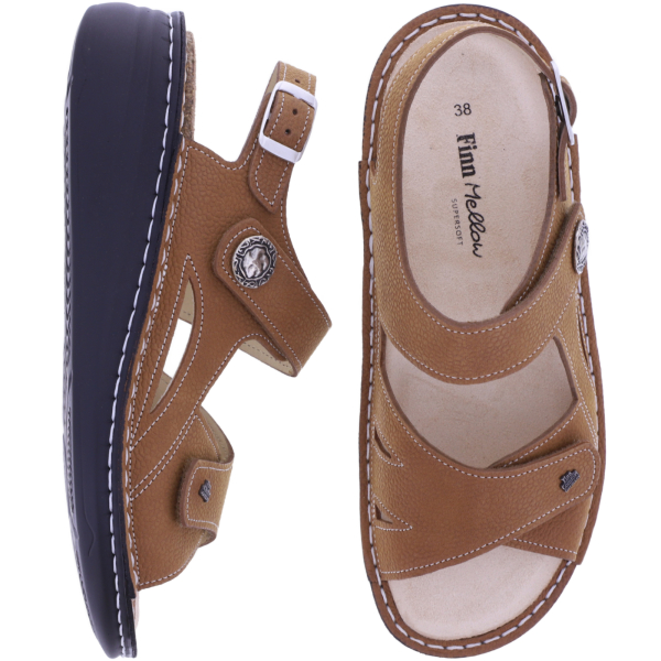 Finn Comfort | Barbuda | Brandy| "Mellow-Supersoft" | Wechselfußbett | 02641-834108 | Damen Sandalen